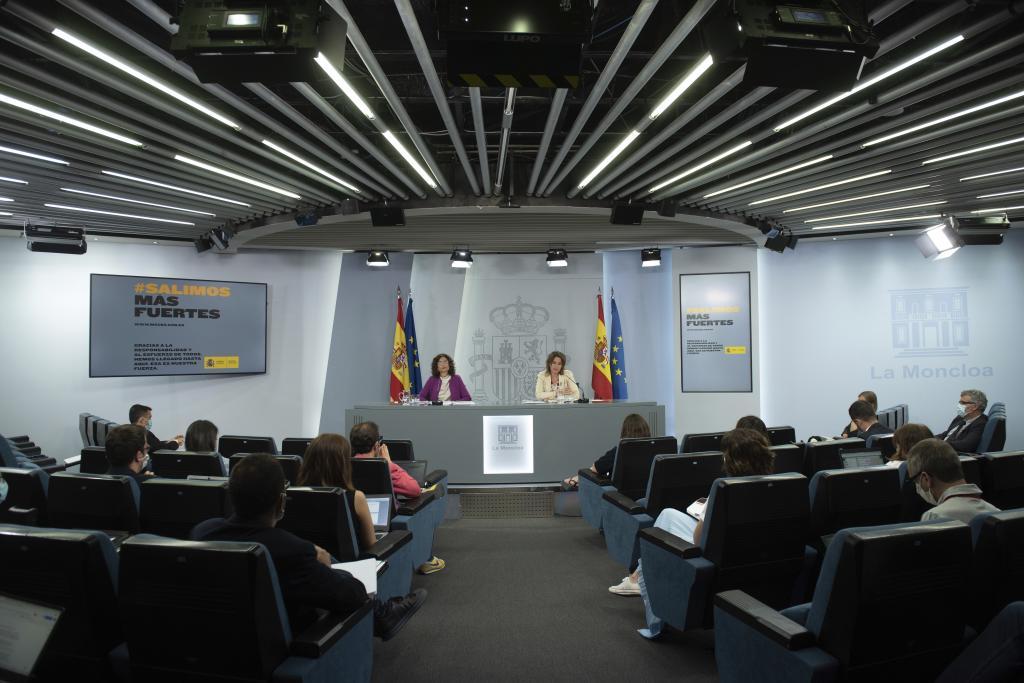 Sala de prensa de la Moncloa tras el consejo de Minsitros.