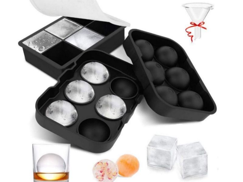 moldes para cubitos de hielo y cubitos de hielo TAHOME Máquina para hacer bolas de hielo bolas de whisky 