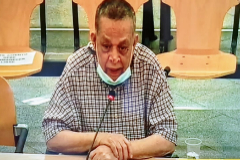 El coronel y ex viceministro de Seguridad Pblica de El Salvador Inocente Orlando Montano, este mircoles, en el juicio.