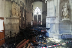 Un voluntario de la dicesis detenido por el incendio de la catedral de Nantes
