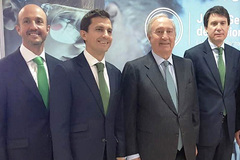 De izquierda a derecha, Ivn y Javier Lpez-Belmonte, vicepresidentes, Juan Lpez-Belmonte Lpez, presidente y un tercer hijo Juan, consejero delegado