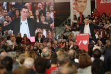 Pedro Snchez protagoniza un mitin del PSOE en Mlaga, en la campaa de las elecciones de noviembre de 2019.
