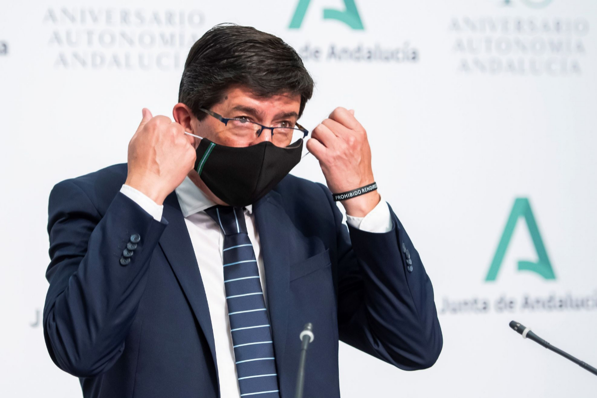 El lder de Cs en Andaluca y vicepresidente de la Junta, Juan Marn, este lunes.