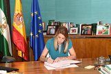 La ex presidenta andaluza Susana Daz, en su antiguo despacho, en 2018.
