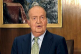 El Rey Juan Carlos, en su despacho de Zarzuela, durante un discurso navideo.