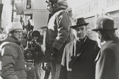 William Friedkin, Gene Hackman y Fernando Rey, en el rodaje de French Connection.
