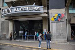 El Consejo Nacional Electoral, en Caracas.