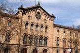 Fachada del edificio histrico de la Universidad de Barcelona.