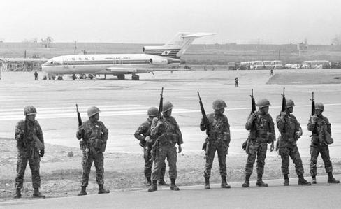Soldados coreanos, en Sel, en abril de 1970.