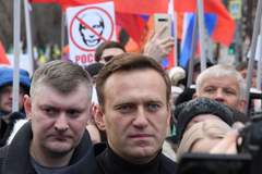 El opositor ruso Alexei Navalny, en una protesta contra Putin el pasado febrero.
