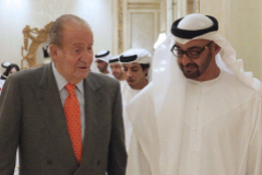 Con el prncipe heredero de Abu Dabi, Mohamed bin Zayed, en 2014.