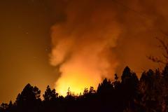 Desarrollo del incendio en La Palma.
