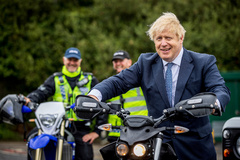 Boris Johnson realiza una visita a Northallerton (Reino Unido).