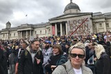 Manifestacin anti-corona en Trafalgar Square.