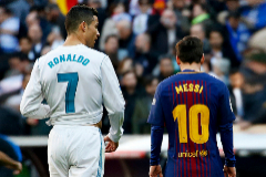 Cristiano y Messi, en su ltimo clsico juntos en el Bernabu.