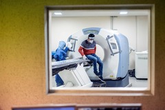 Sala de tomografa para detectar el coronavirus en el Hospital General Ajusco Medio en Ciudad de Mxico.