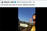 El tuit que public Miguel Lago en Twitter.
