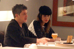 Sanz y Perera, en un restaurante de Roma, en 2015.