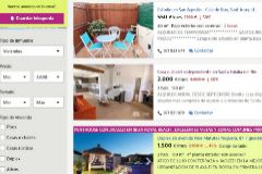 Oferta de viviendas en Ibiza en un portal en internet.