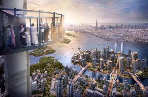 Mirador de la futura torre del emirato.