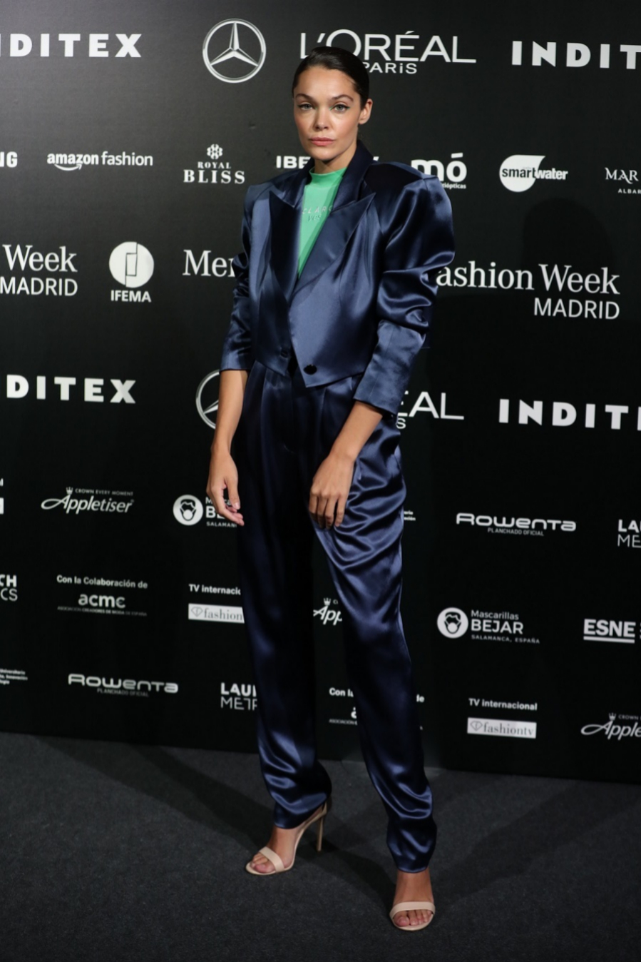 Ana Rujas en el front row Mercedes-Benz Fashion Week Madrid - Coleccin primavera-verano 2021 - Desfile de Fernando Claro