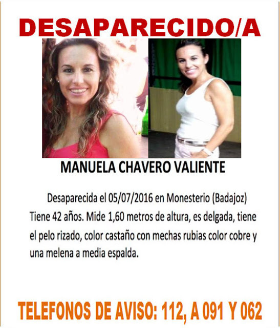 Cartel con la foto de Manuela Chavero.