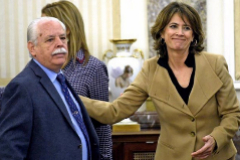 El fiscal Luis Navajas y la FGE, Dolores Delgado