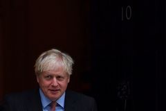 Boris Johnson a las puertas del 10 de Downing Street.