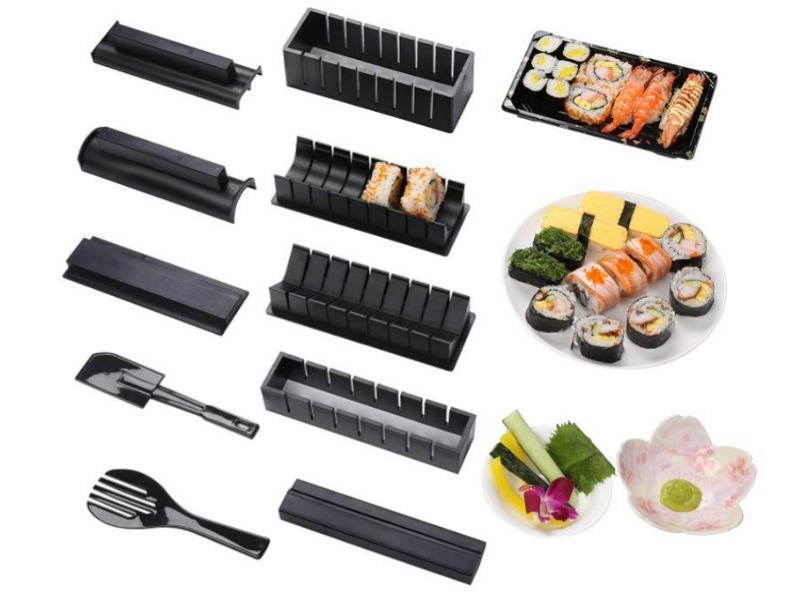 Aplicación Móvil Kit Sushi con Caja de Regalo Set Para Hacer Sushi Cuencos Para Mezclar la Salsa De Soja Palillos con Soporte iSottcom Kit Completo para Hacer Maki Alfombrilla Para Enrollar 