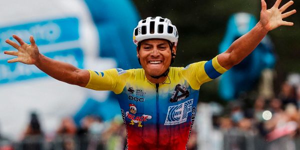 Caicedo, vencedor el lunes de la tercera etapa del Giro.