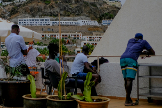 Inmigrantes llegados en patera en un hotel de Gran Canaria.