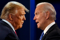 Donald Trump y Joe Biden, durante el debate.