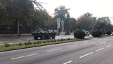 Un falso Ejrcito con tanques toma las calles del centro de Madrid para la grabacin de una serie