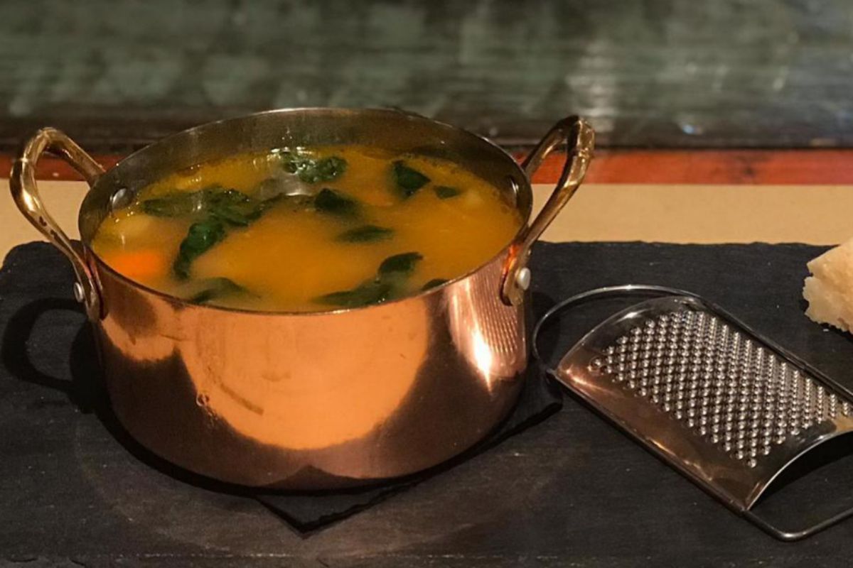 Sopa minestrone, from Trattoria Sant Arcangelo.