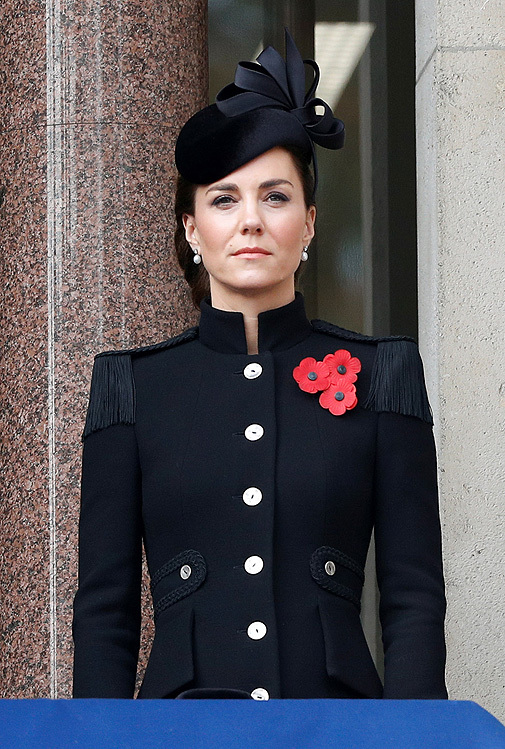 Kate Middleton en el acto en Londres del Remembrance Day.