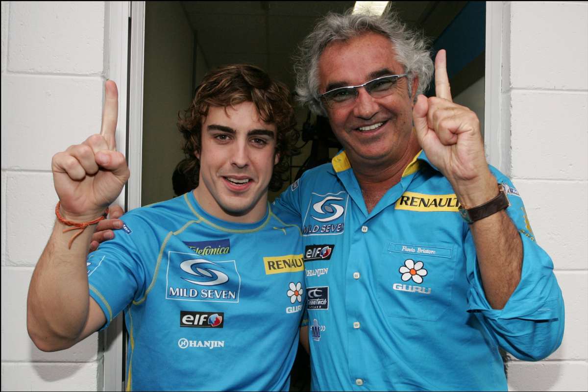 Briatore y Fernando Alonso, en 2005.