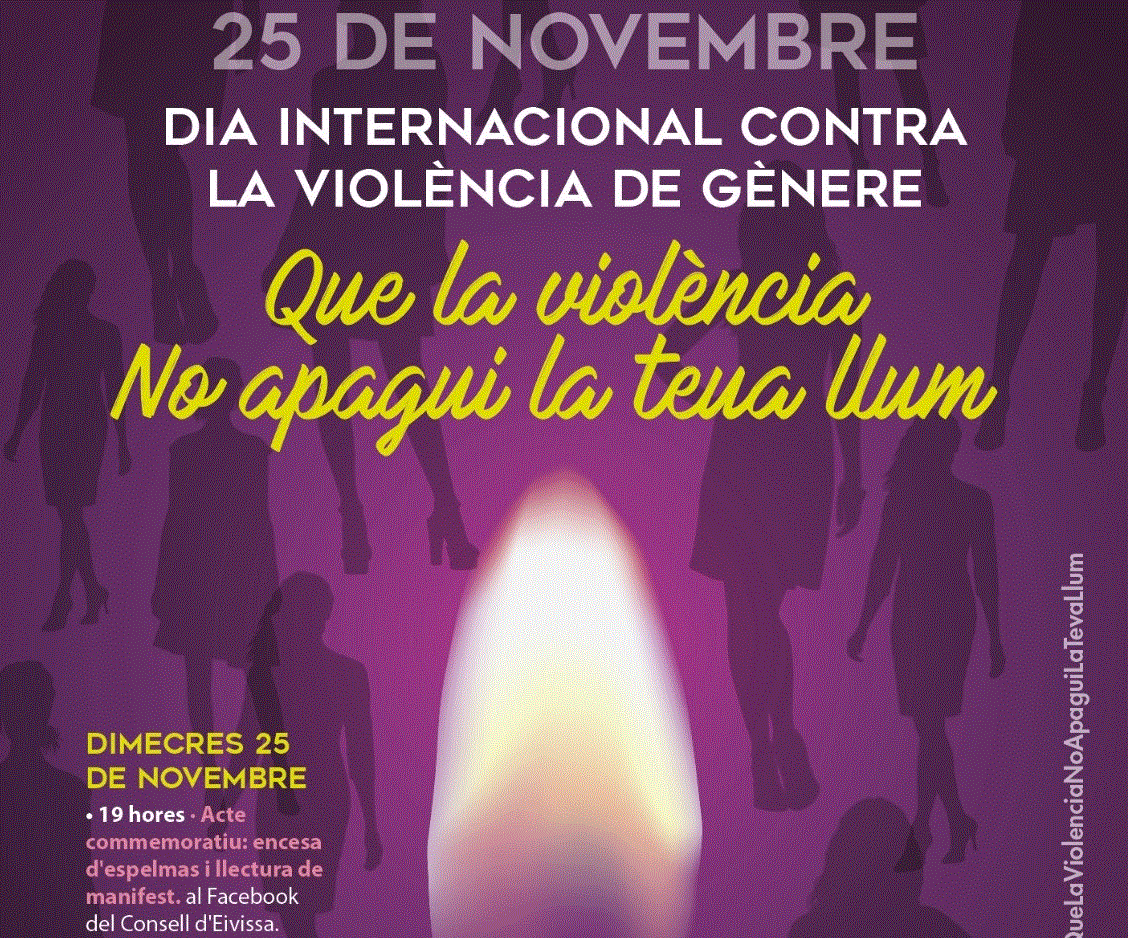 Detalle del cartel de la campaña &quot;Que la violencia no apague tu luz&quot;.
