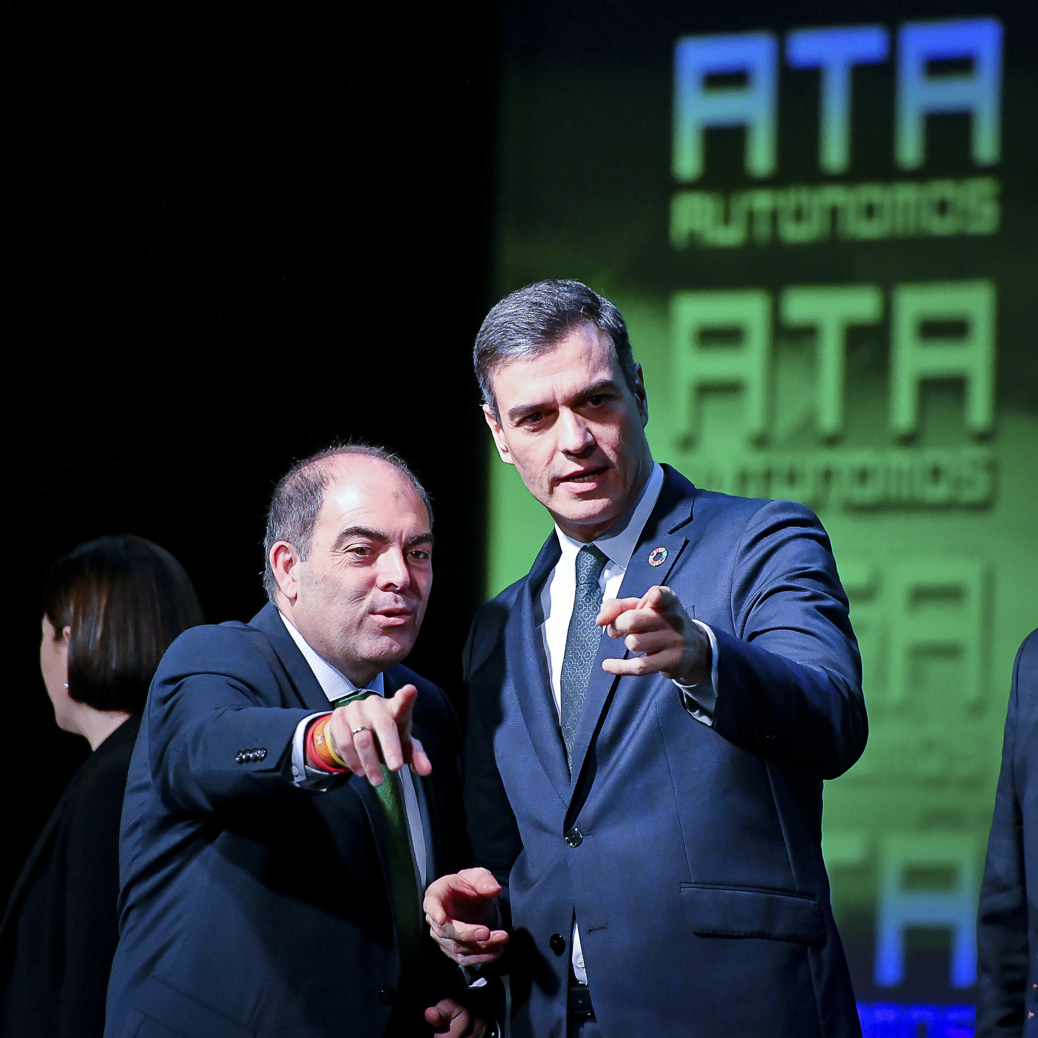 Lorenzo Amor, presidente de ATA, y Pedro Sánchez, presidente del Gobierno
