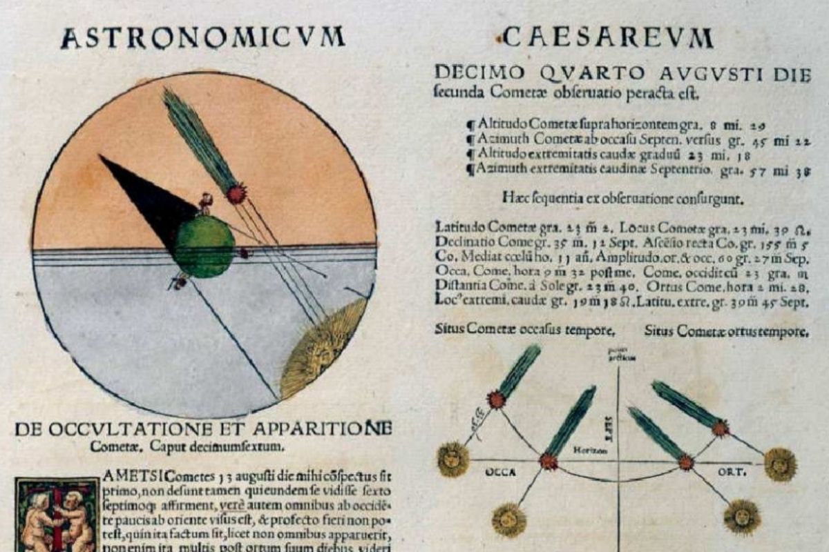 Observaciones de cometas en el Astronomicum Caesareum