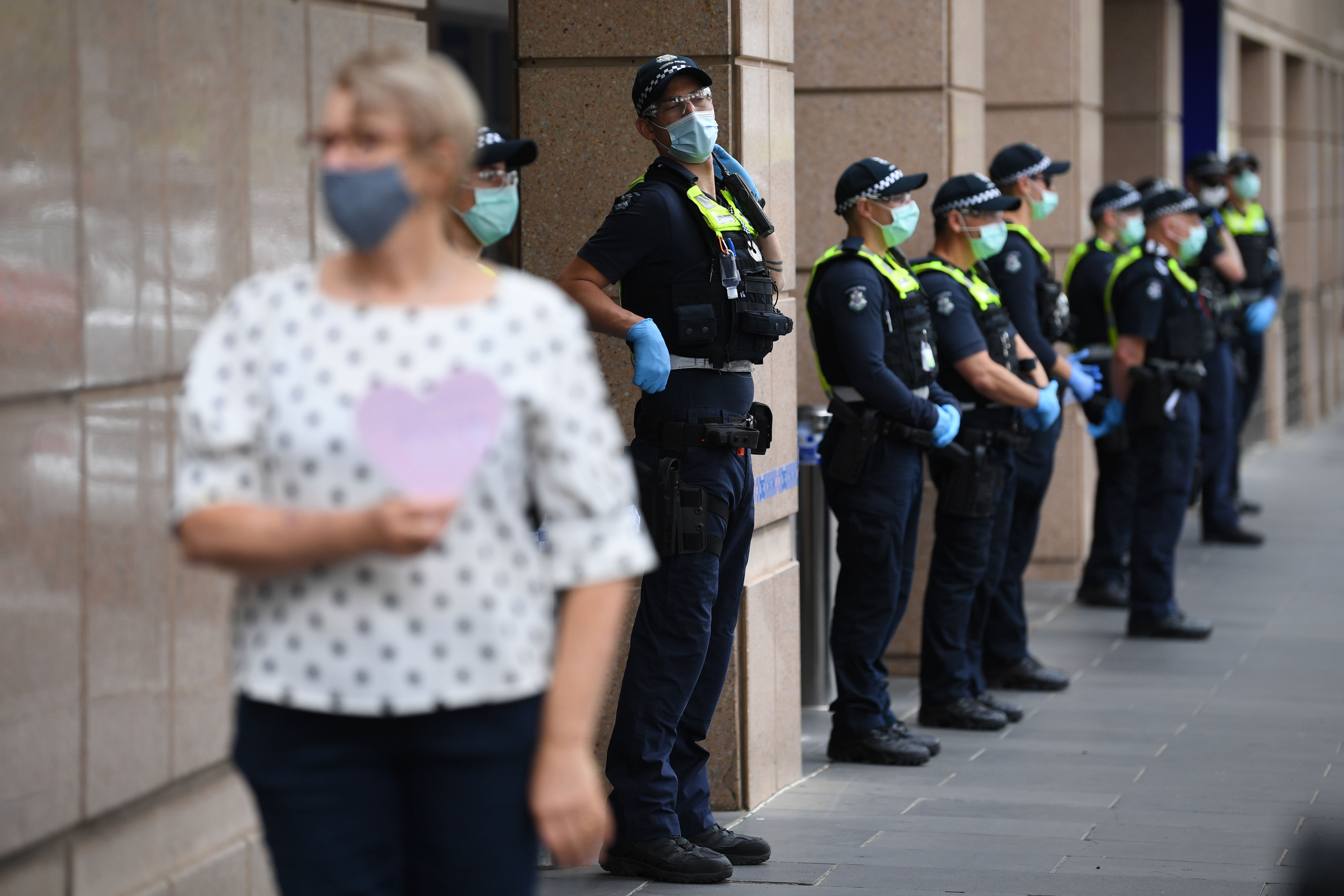 Protestas contras las restricciones por el coronavirus en Melbourne.