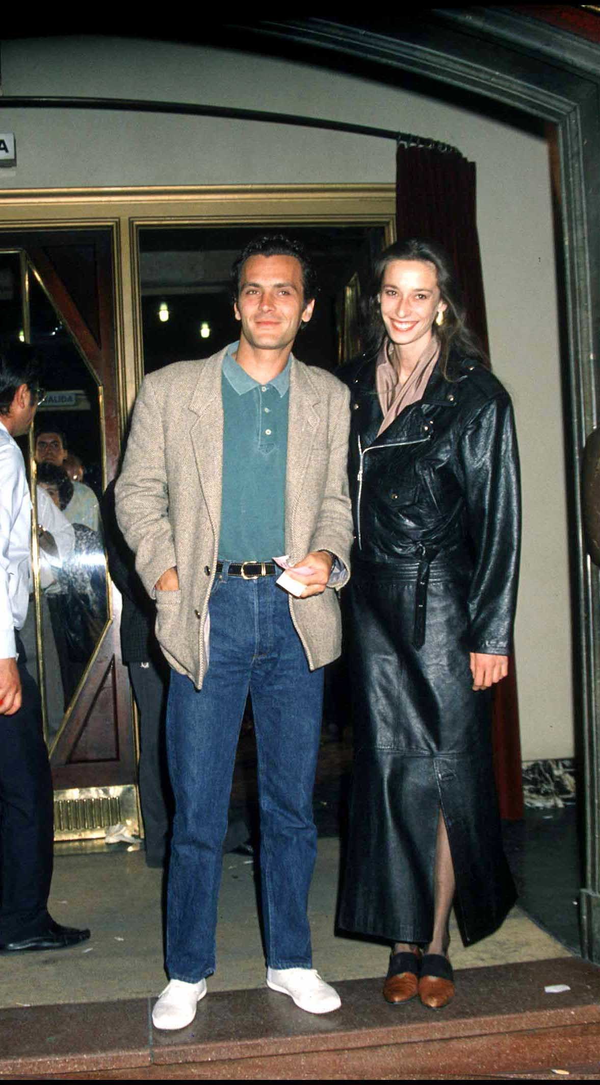 Con Paola Dominguín, en los 90.