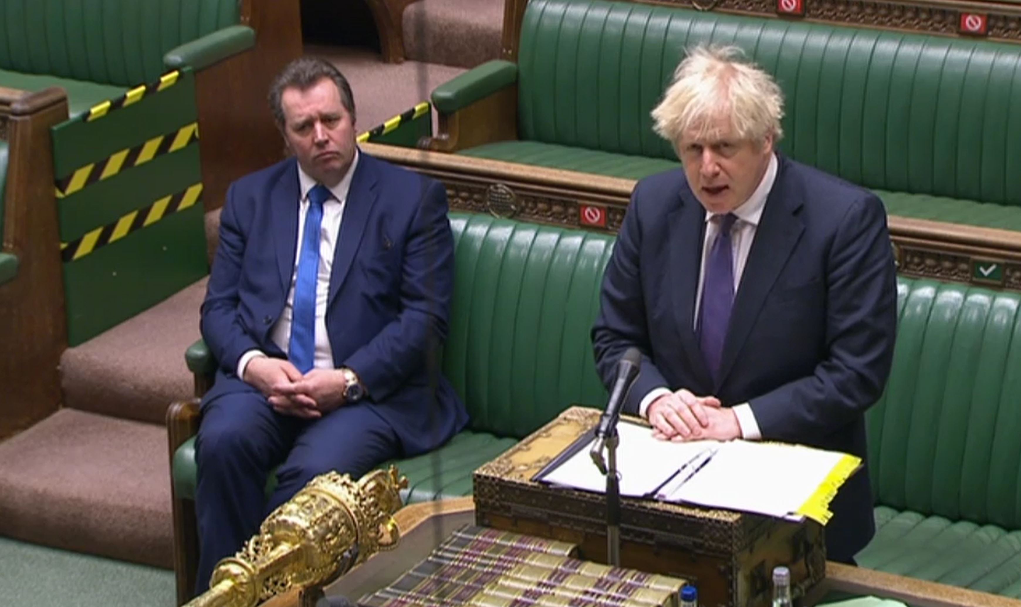 Boris Johnson, en el Parlamento.