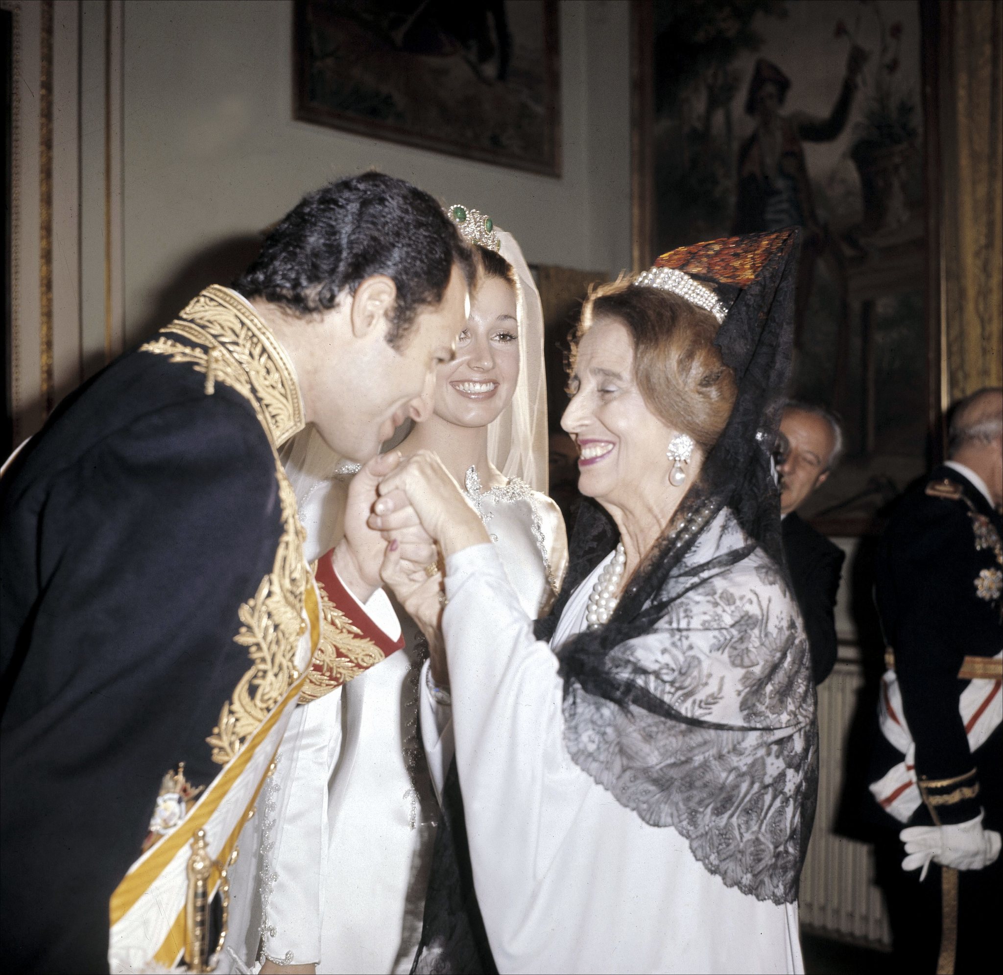 Polo, en la boda de su nieta Carmen con Alfonso de Borbn y Dampierre.