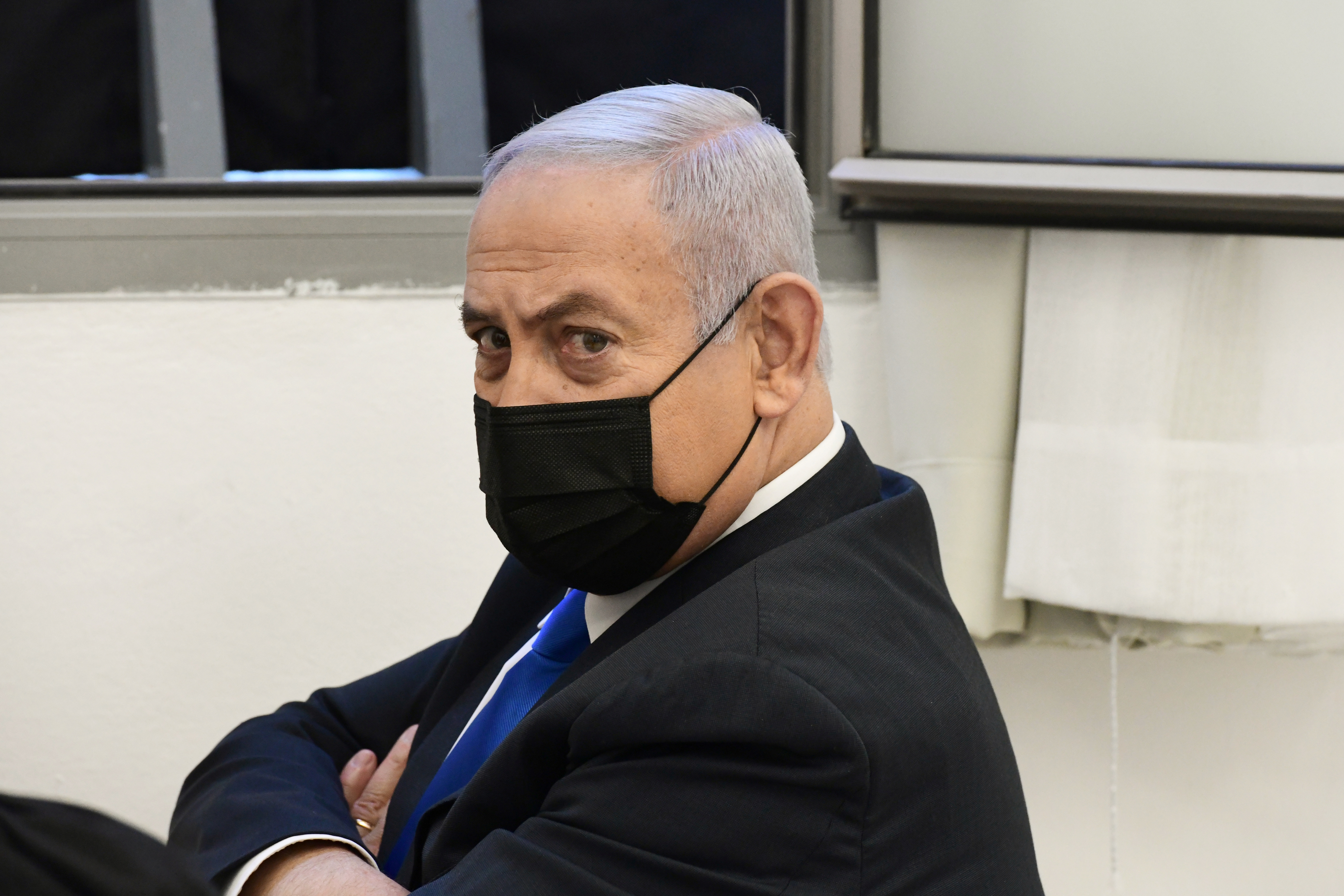 Benjamin Netanyahu, en el juicio que afronta por corrupcin.