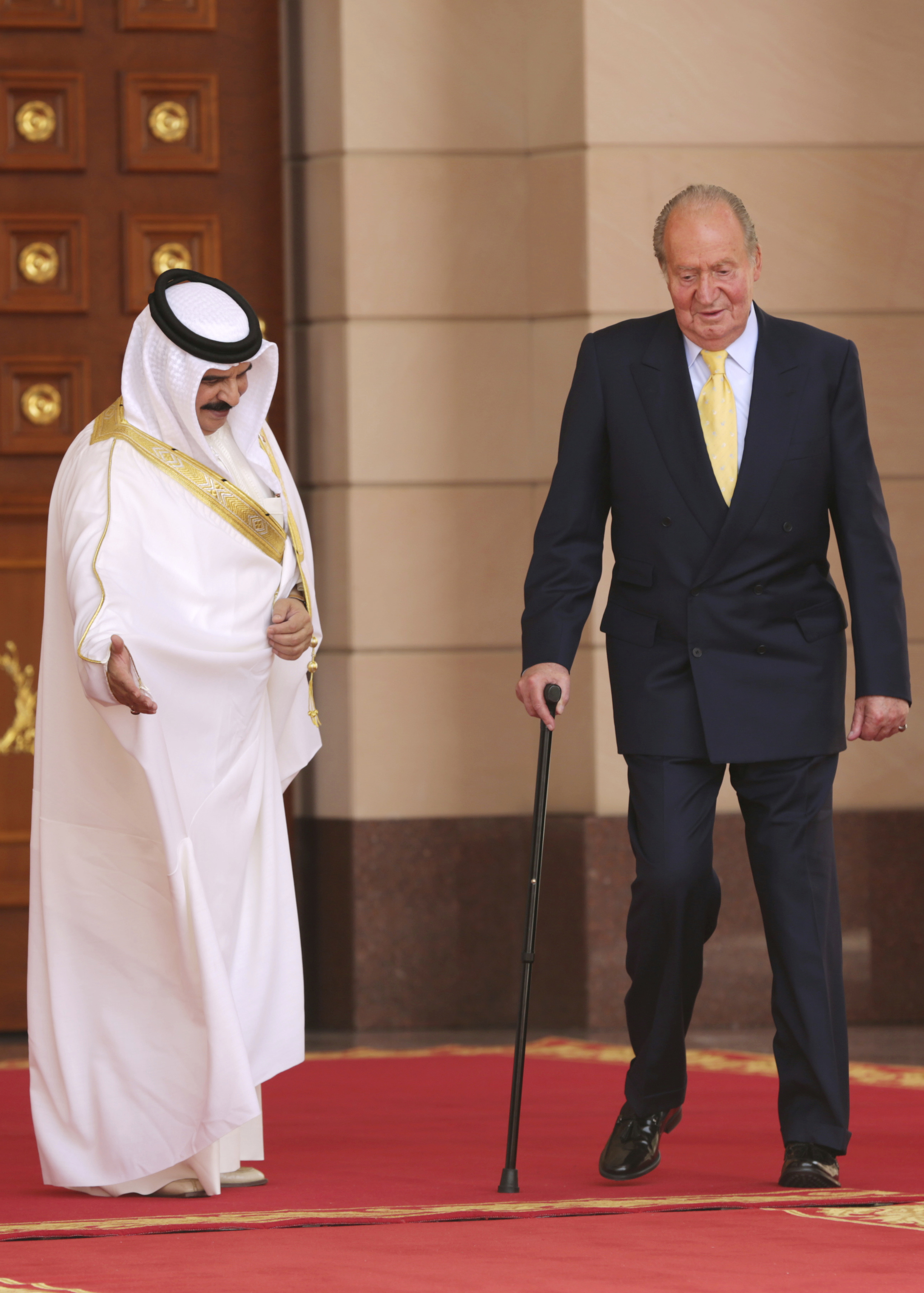 Don Juan Carlos junto a Hamad bin Isa Al Khalifa