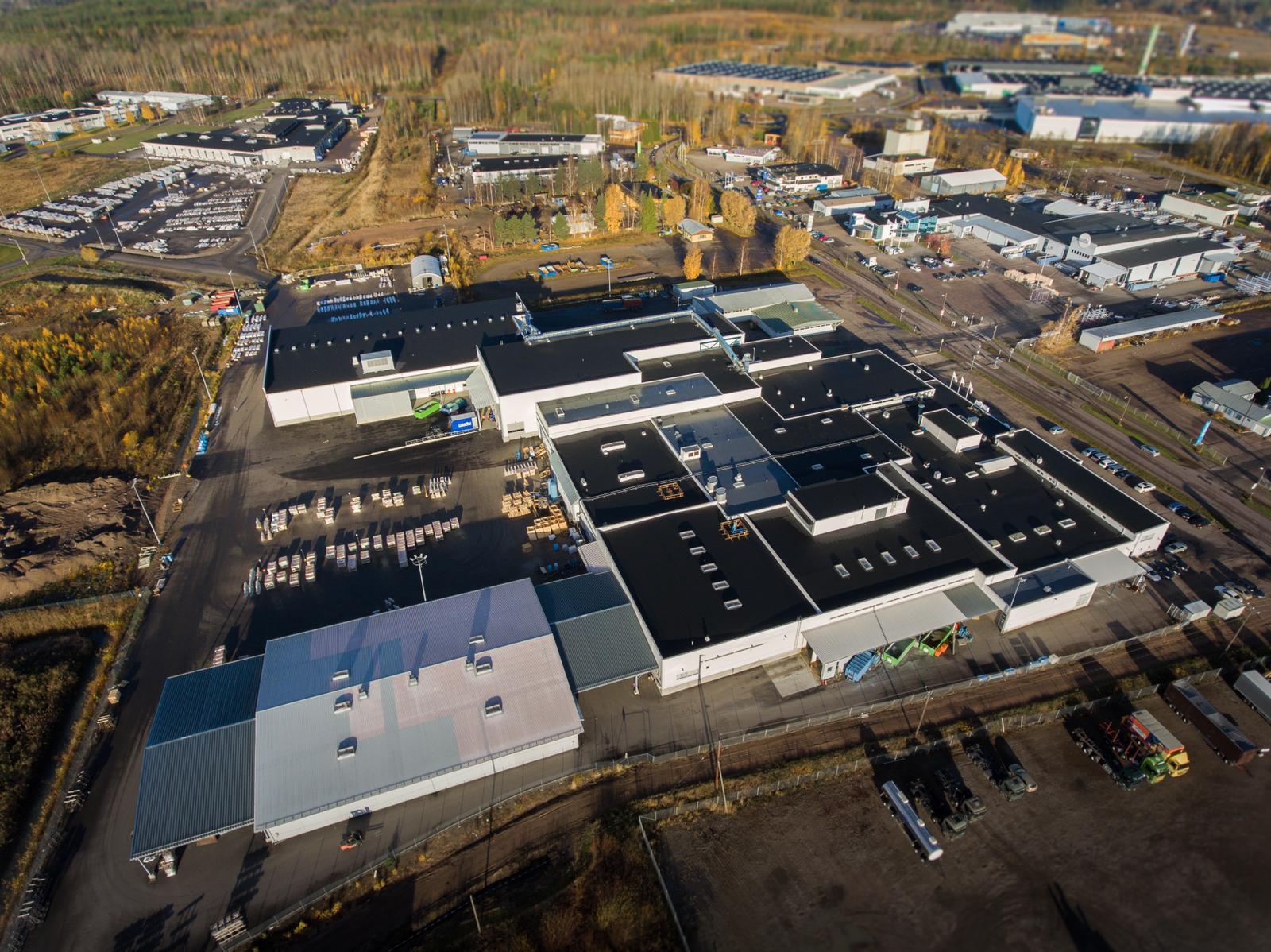 Imagen area de la planta de Lumon en Finlandia