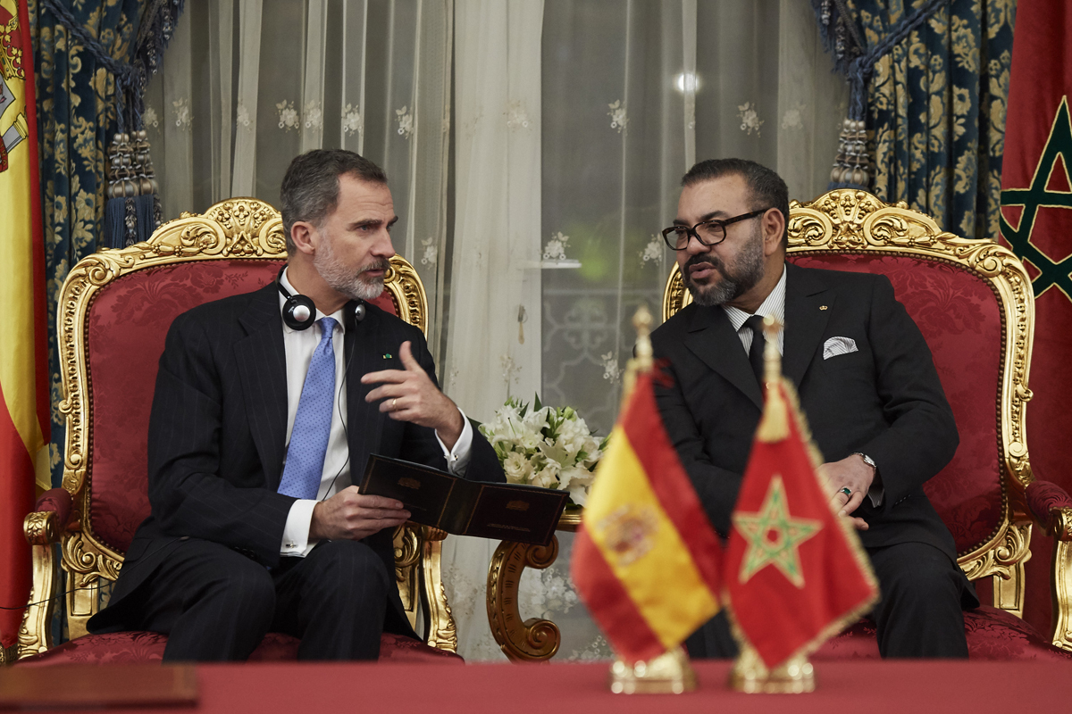 El Rey Felipe, junto a Mohamed VI.