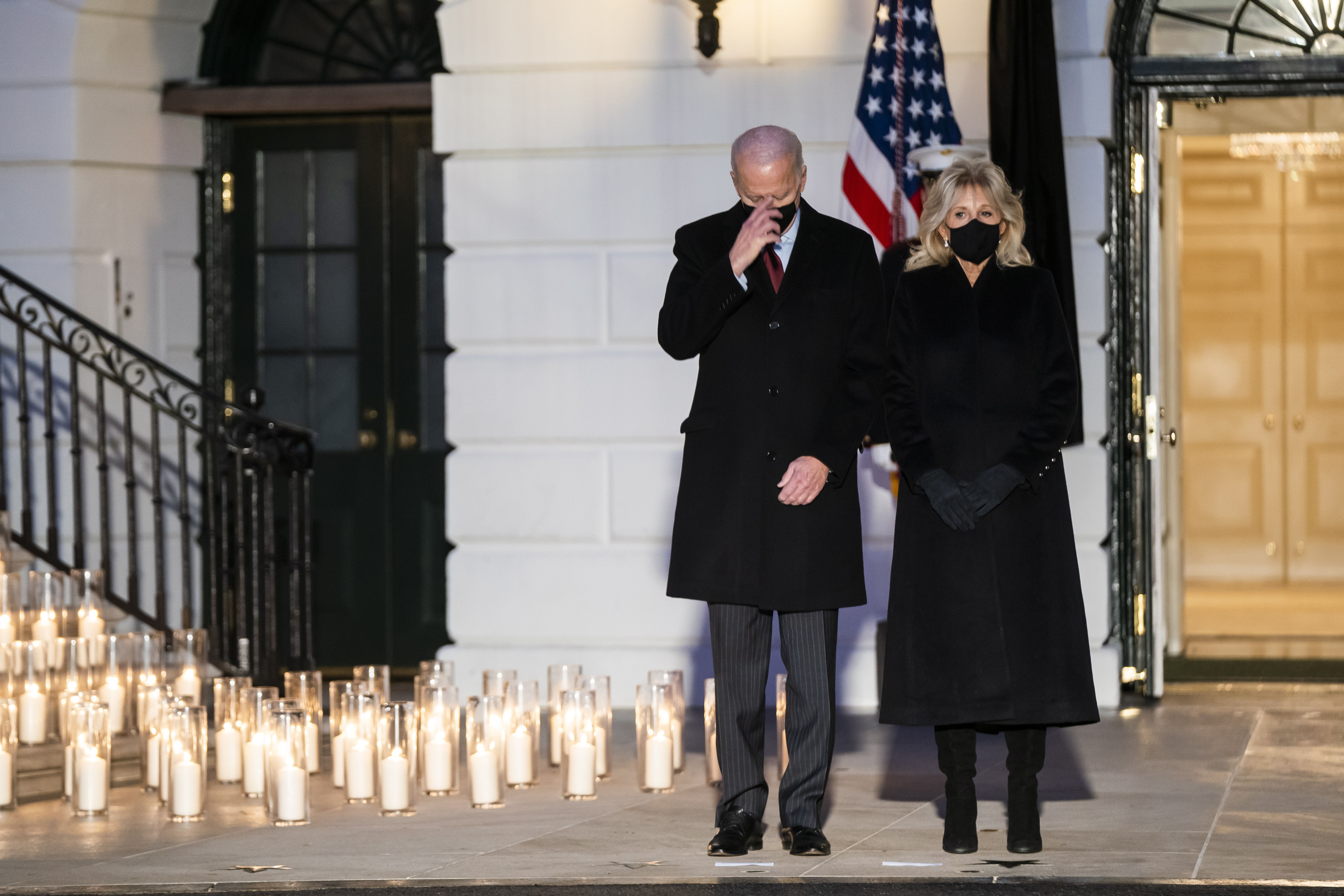 Joe y Jill Biden, en el homenaje a las vctimas.