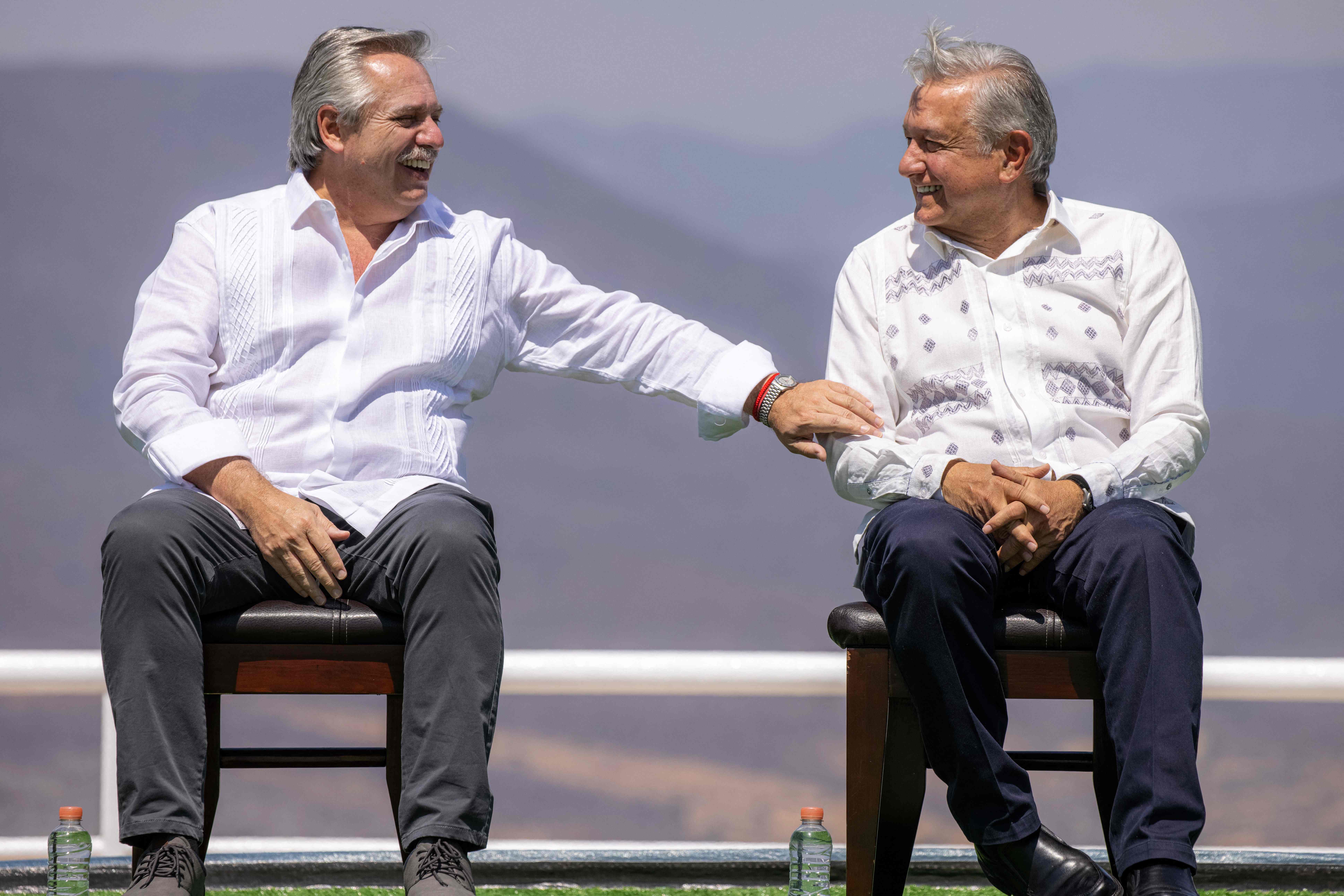 Los presidentes de Argentina y Mxico.