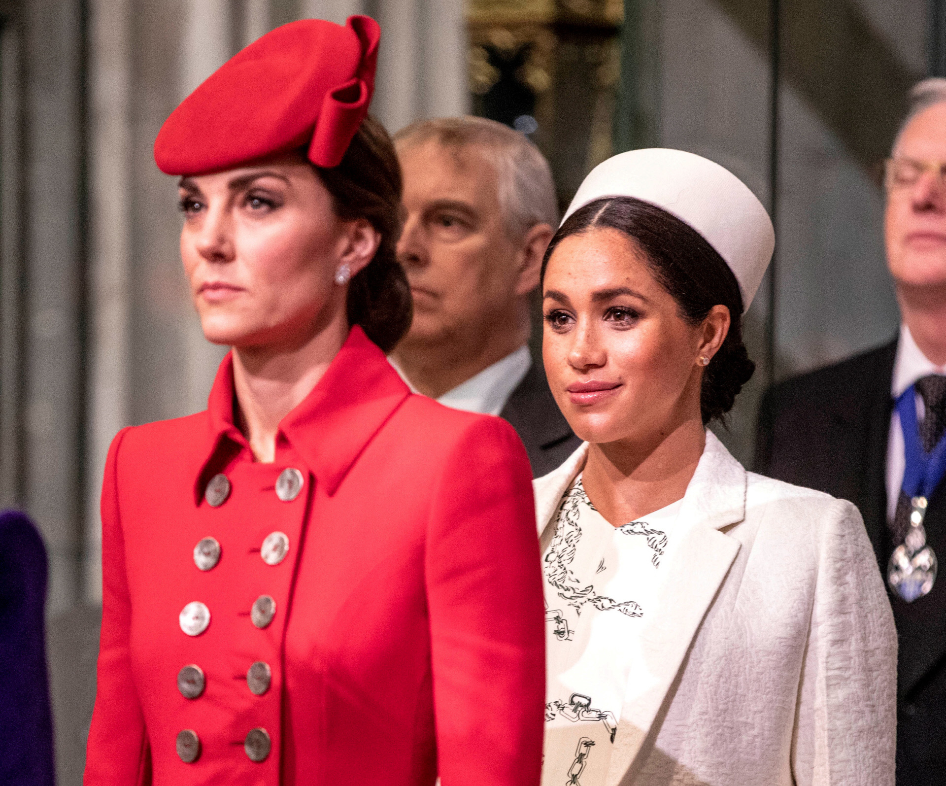 Kate Middleton (i) y Meghan Markle, en el da de la Commonwealth de 2019.